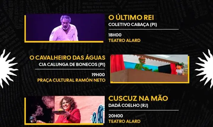 I Festival Alard de Teatro – Ano Bid Lima reúne espetáculos piauienses e convidados do Rio de Janeiro em quatro dias de programação