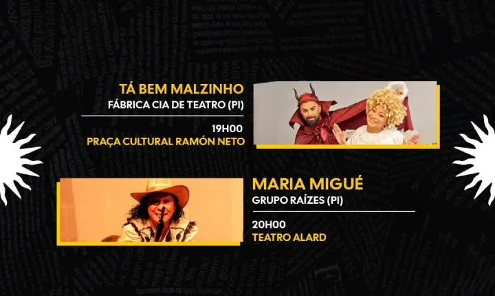 I Festival Alard de Teatro – Ano Bid Lima reúne espetáculos piauienses e convidados do Rio de Janeiro em quatro dias de programação