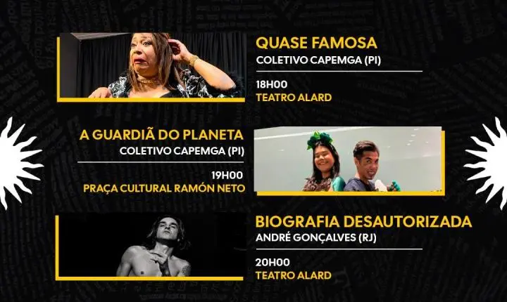 I Festival Alard de Teatro – Ano Bid Lima reúne espetáculos piauienses e convidados do Rio de Janeiro em quatro dias de programação